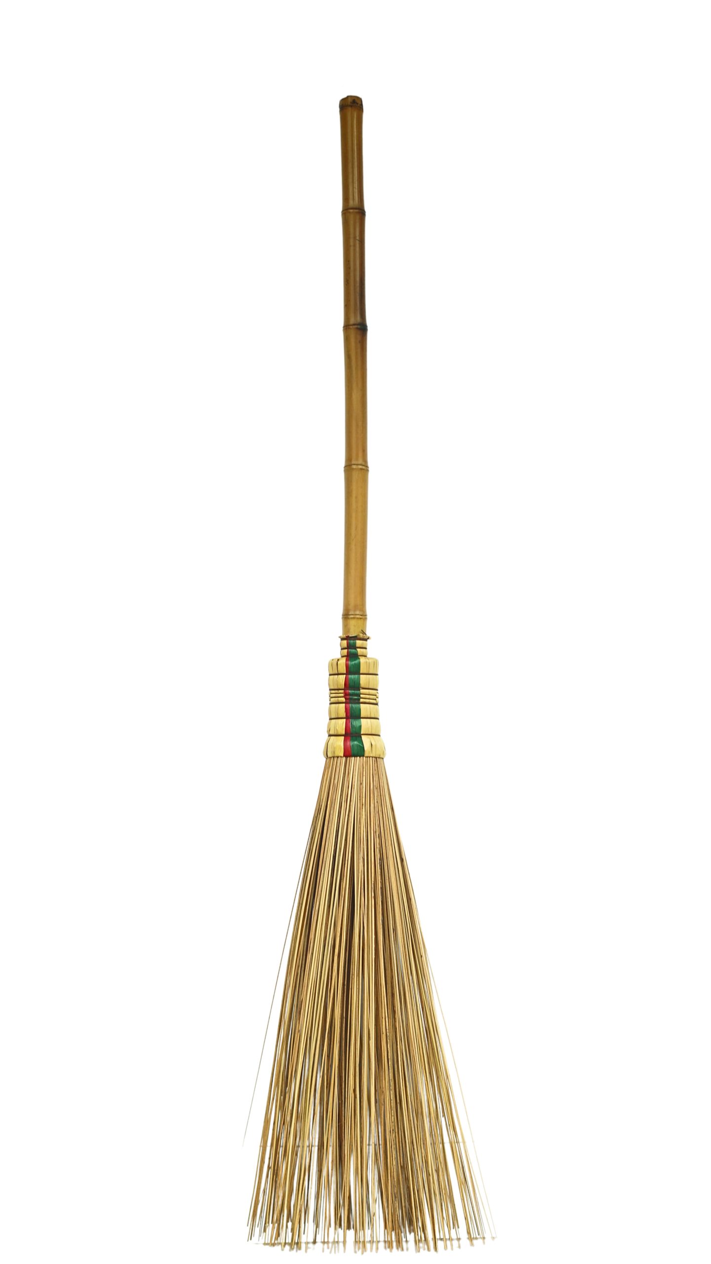 Eco-friendly coconut broom stick made from durable coconut husk fibers, perfect for cleaning indoor and outdoor spaces